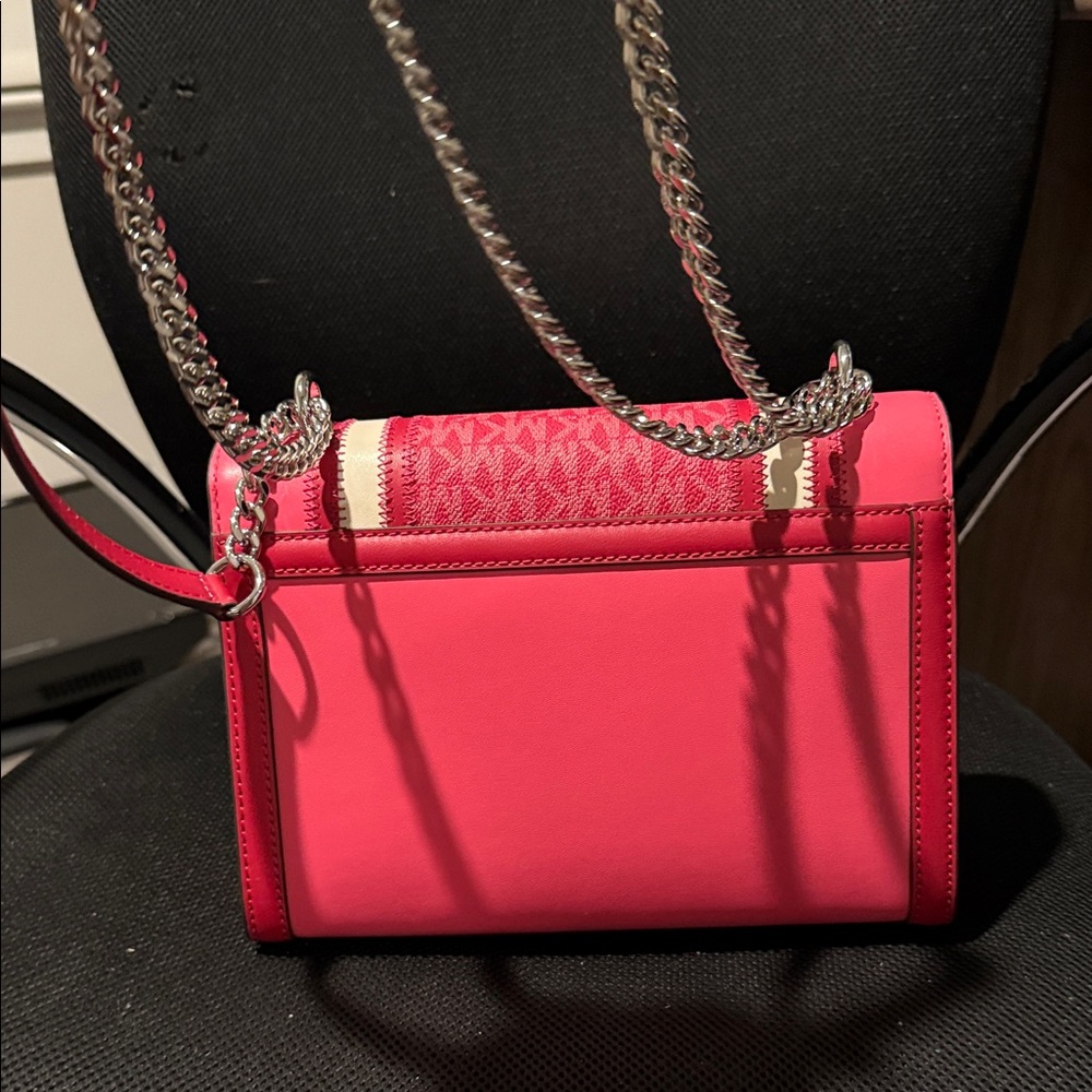 NWT $428 Michael Kors Whitney Medium Flap Chain Shoulder Crossbody Convertible - Picture 2 of 5